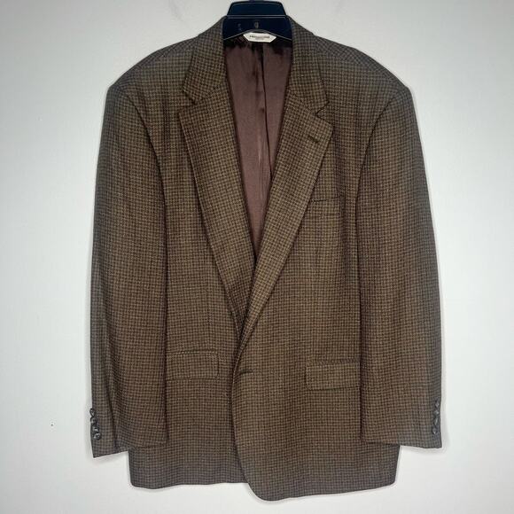 Pronto Uomo Men’s 48R Silk & Wool Sport Coat Blazer Jacket Italy Single Breasted - Picture 2 of 15